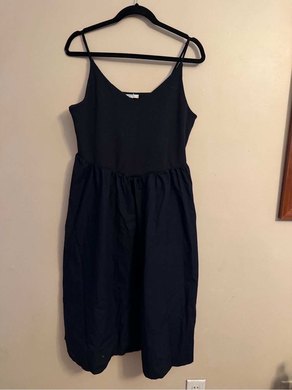 Maurices Black Spaghetti Strap Midi Dress
